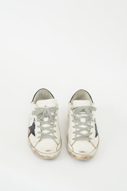 Golden Goose White & Black Superstar Sneaker