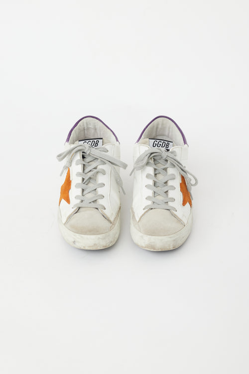 Golden Goose White & Multi Superstar Sneaker