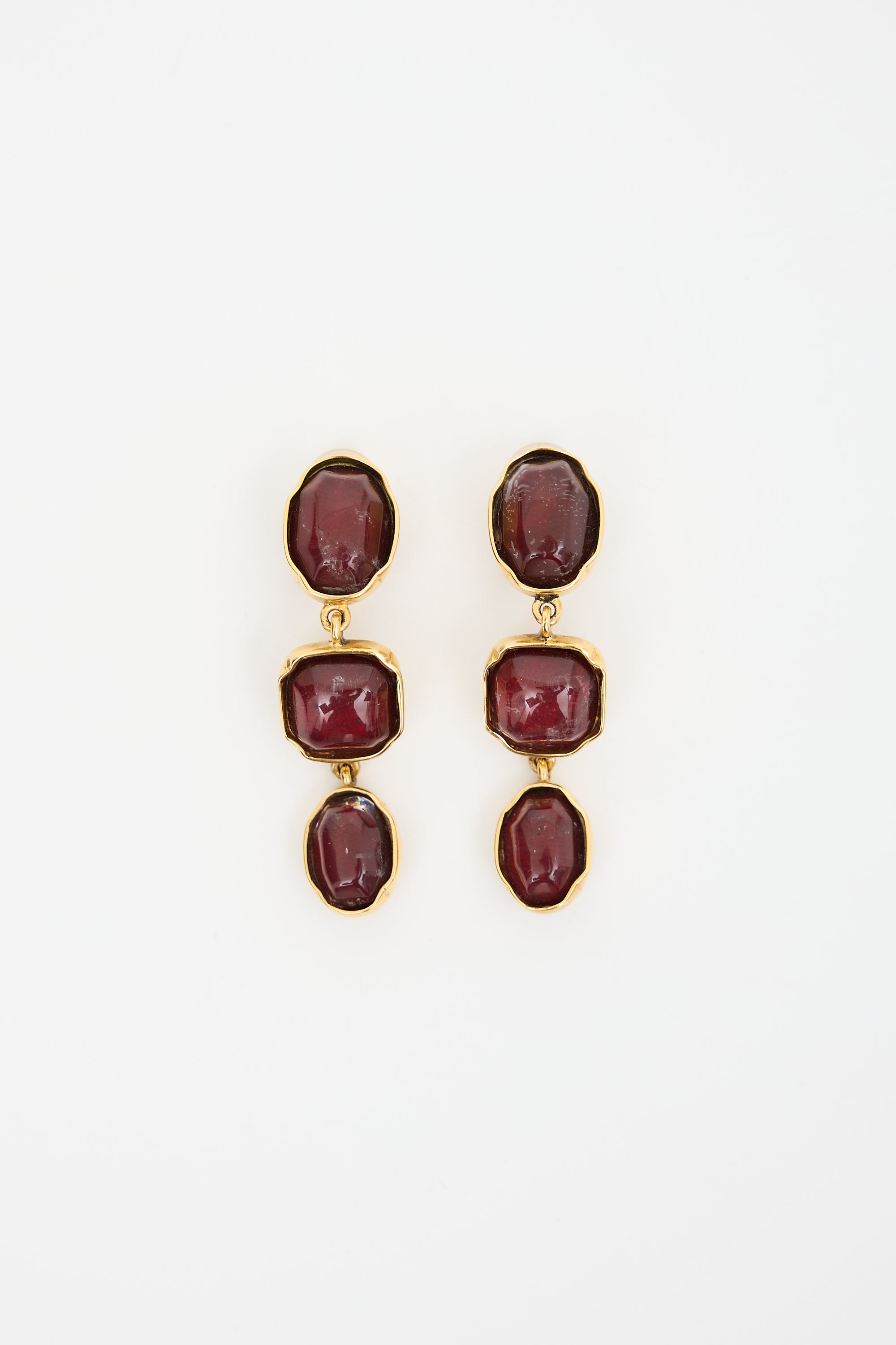 Goossens Cabochon Clip On Earrings