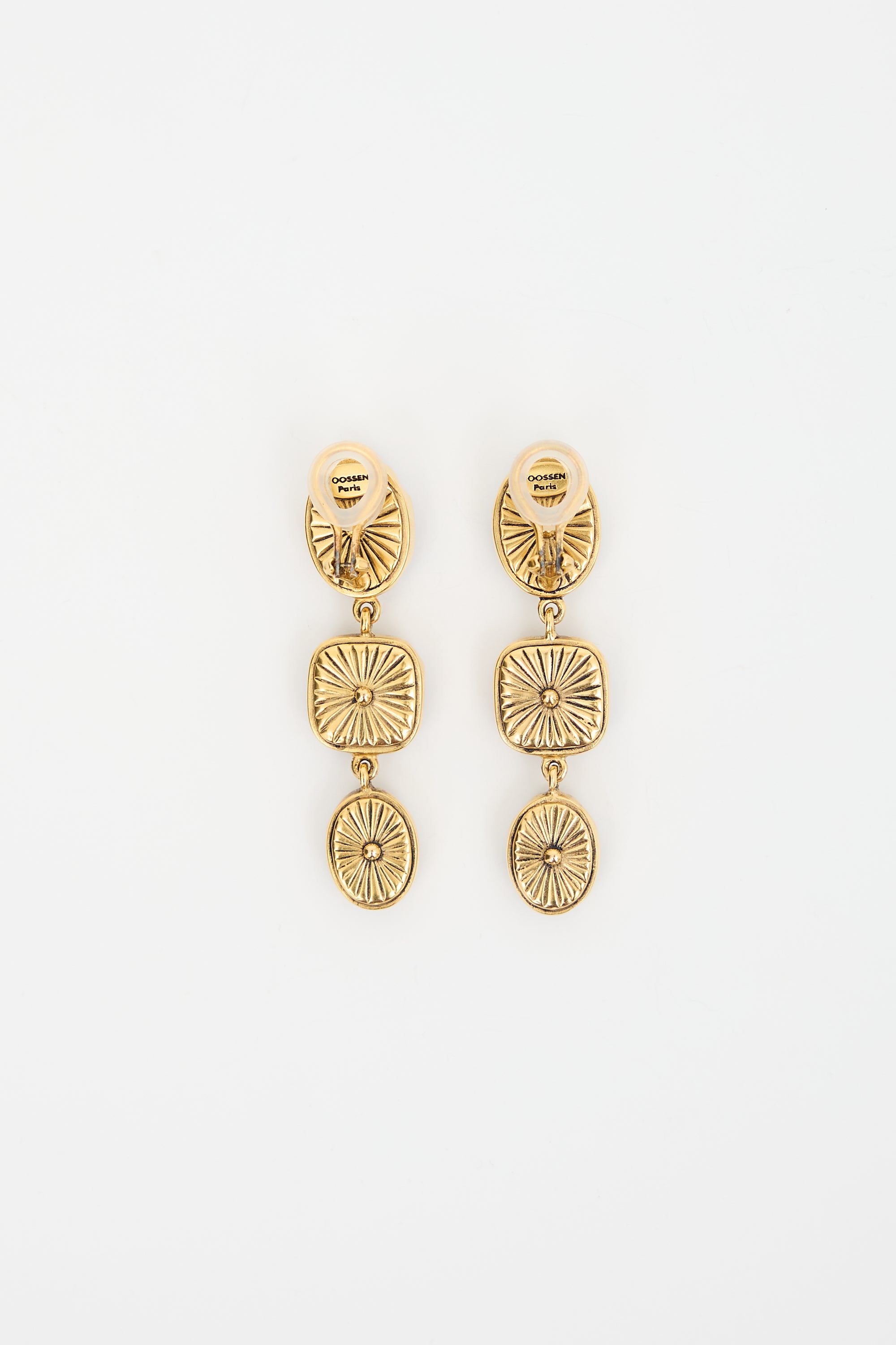 Goossens Cabochon Clip On Earrings