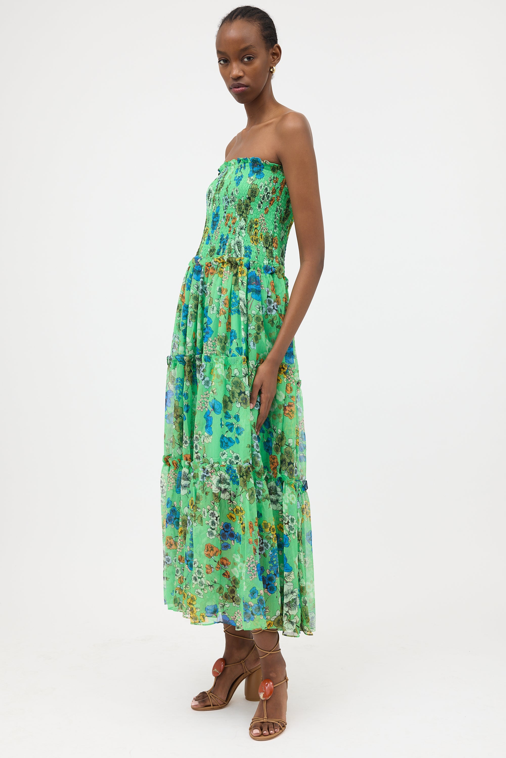 Alexis Strapless Floral Dress