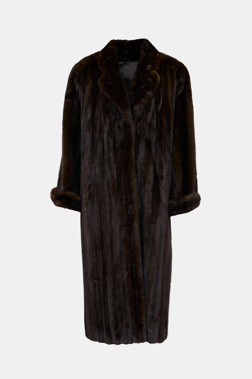VSP Archive Notched Collar Fur Coat