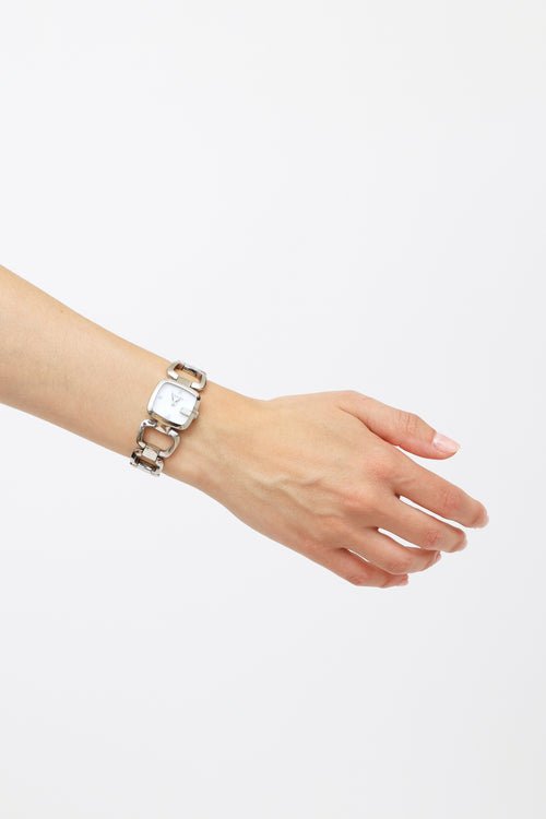 Gucci 125.5 MOP Diamond & Stainless Steel Watch