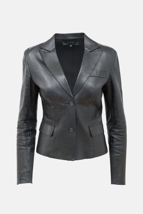 Gucci 1999 Leather Blazer