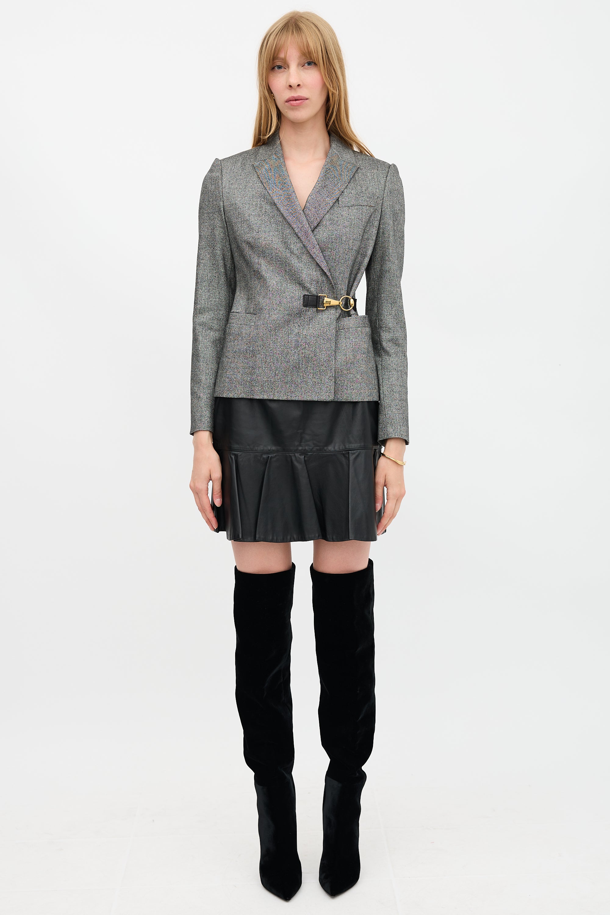 Gucci 2009 Wool Wrap Front Blazer