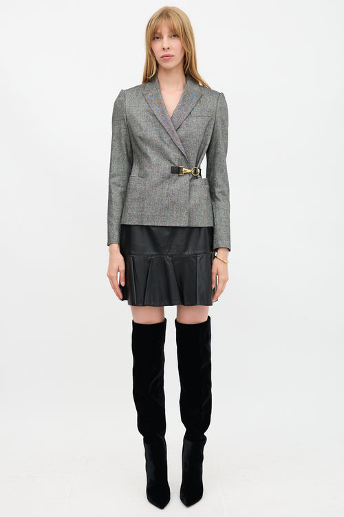 Gucci 2009 Wool Wrap Front Blazer