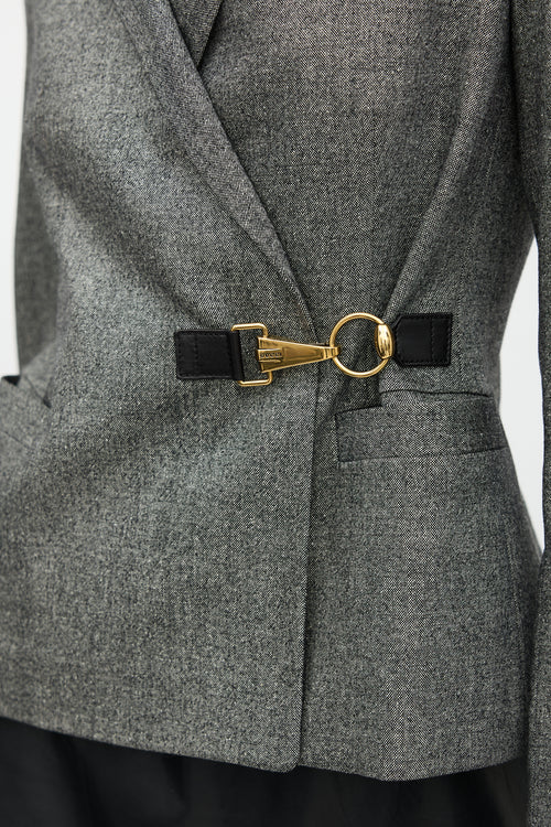 Gucci 2009 Wool Wrap Front Blazer
