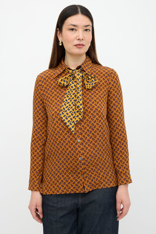 Gucci 2016 Silk Paisley Blouse