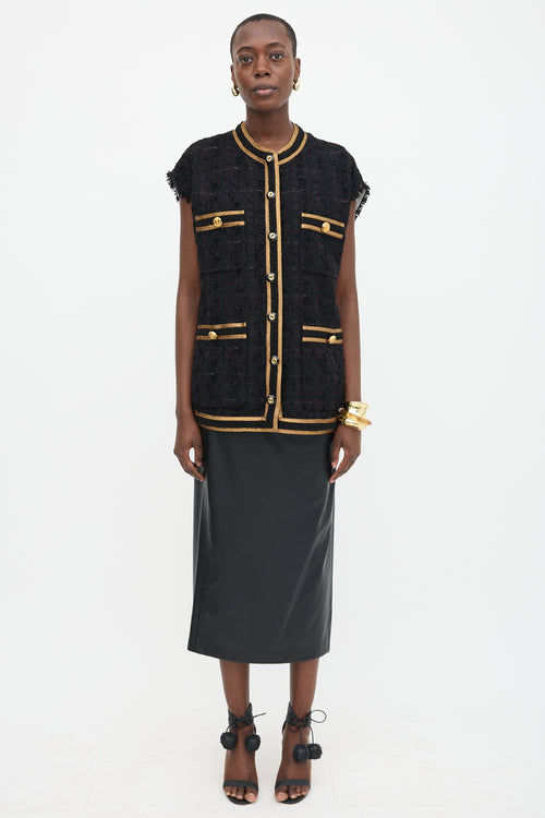 Gucci 2018 Tweed Embroidered Vest