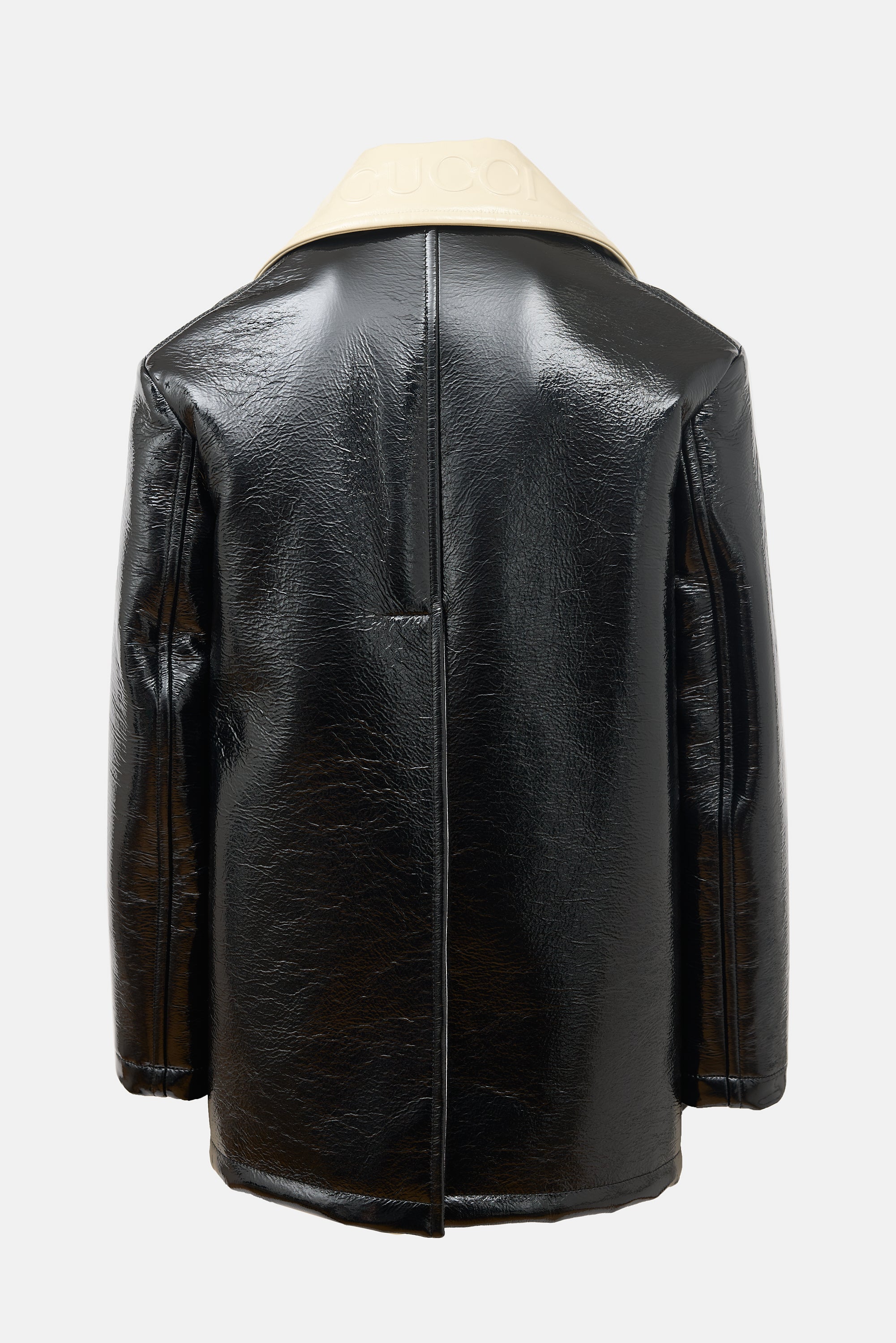 Gucci 2024 Crinkled Patent Coat
