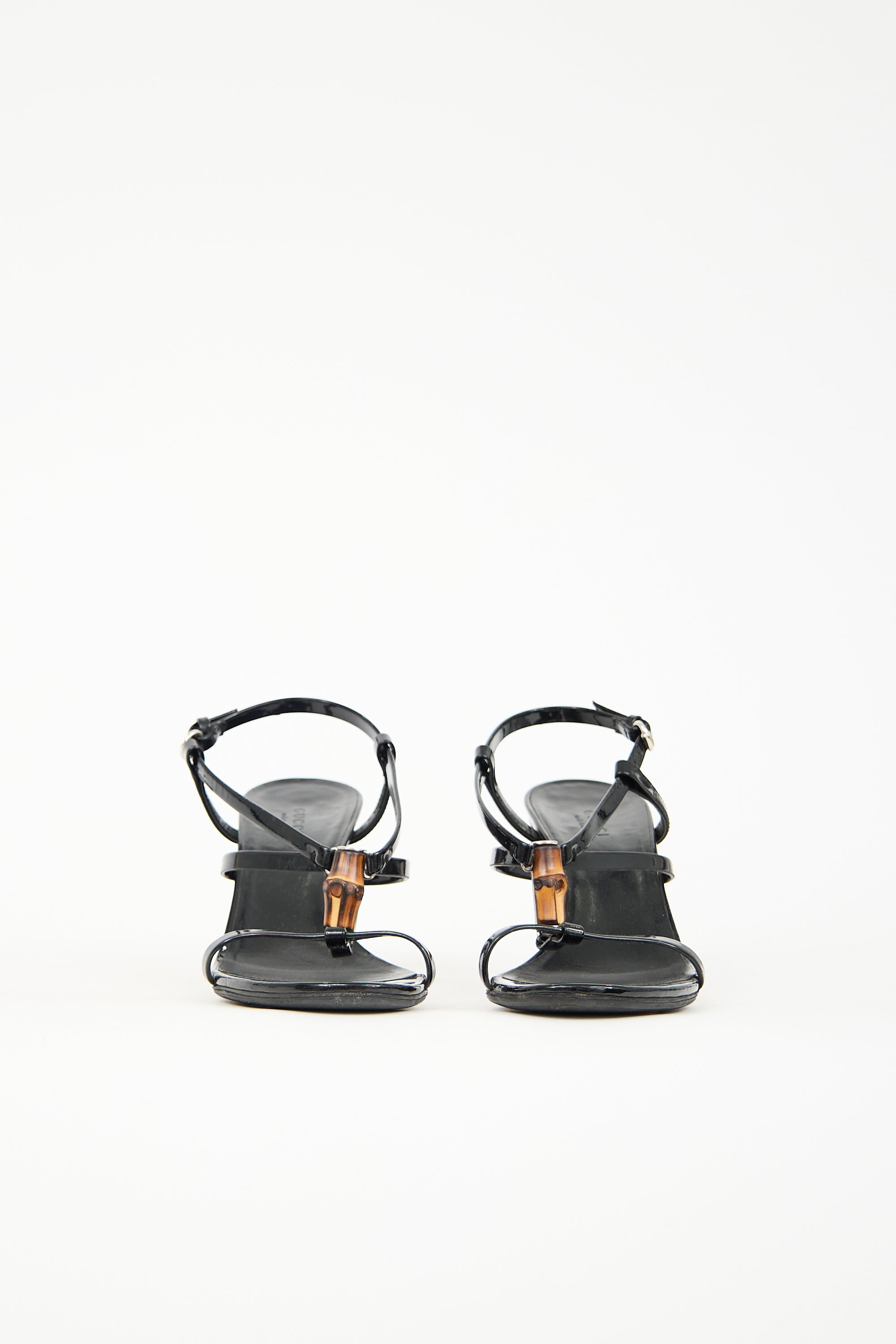 Gucci Leather & Bamboo Sandal