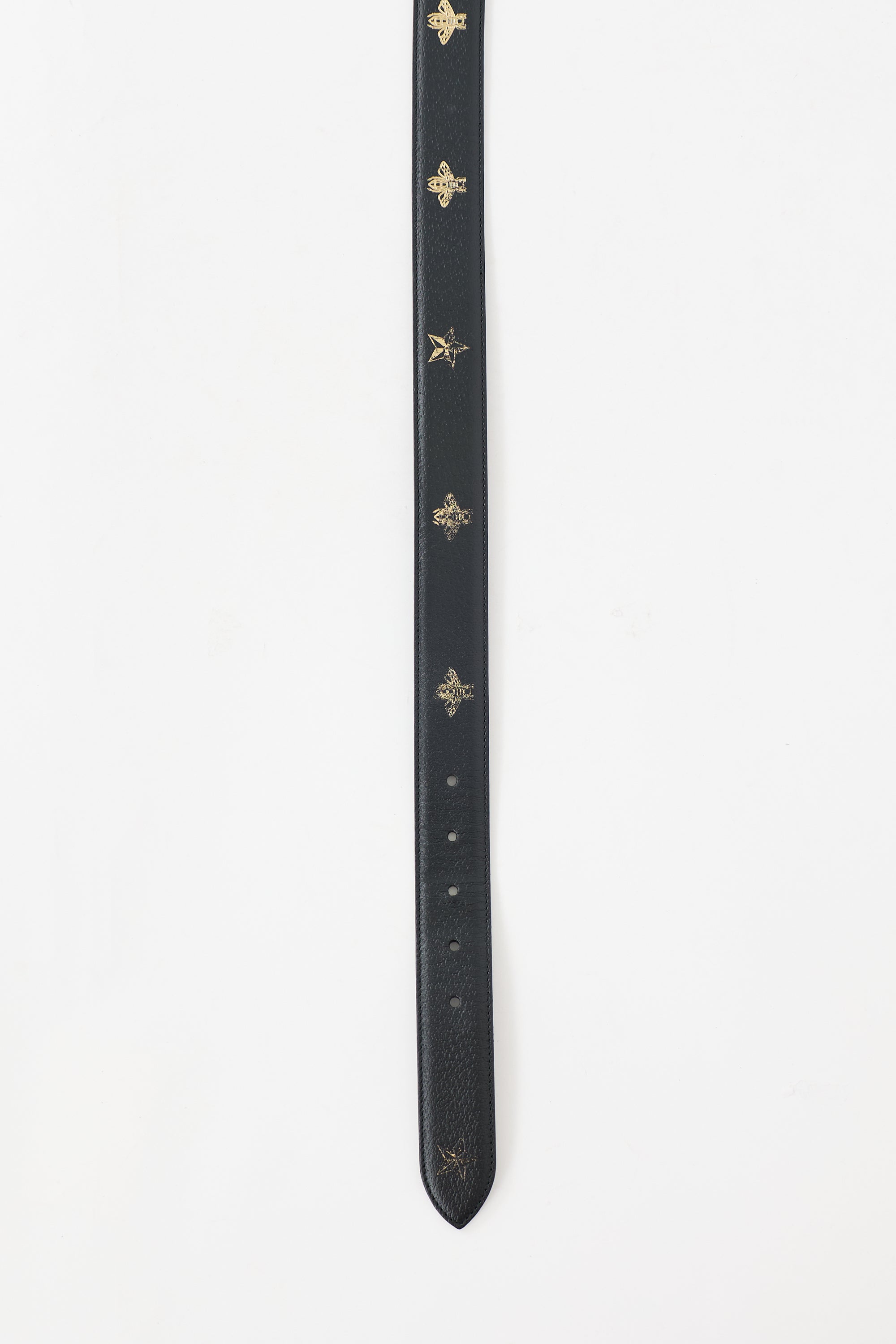 Gucci Leather Star & Bee Belt