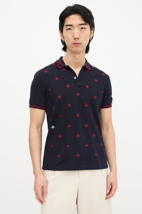 Gucci Bee Embroidered Polo