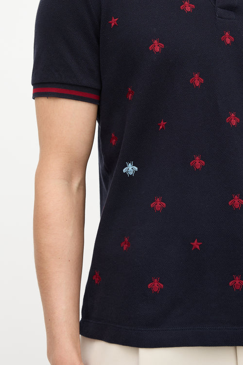 Bee Embroidered Polo