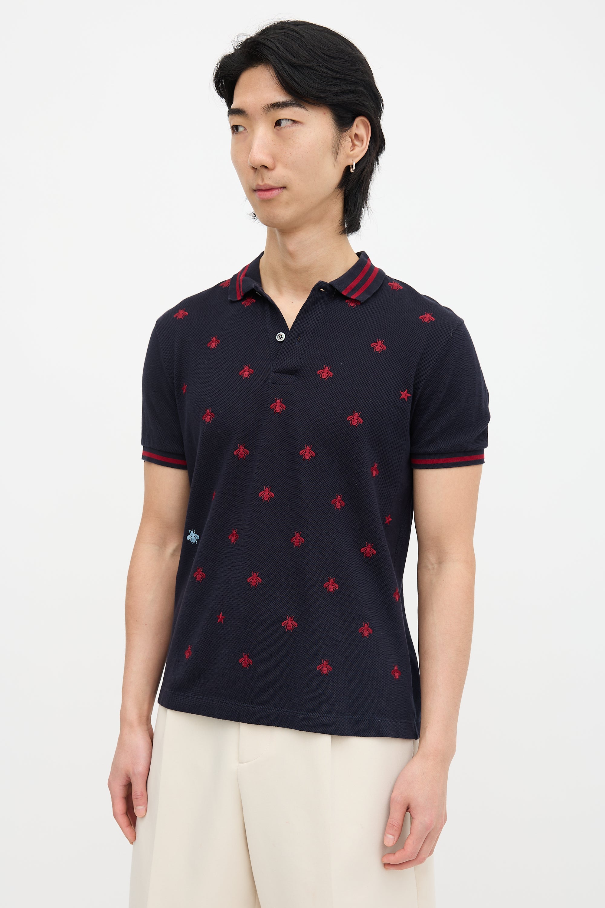 Bee Embroidered Polo