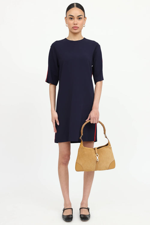 Suede Bamboo Jackie Bag