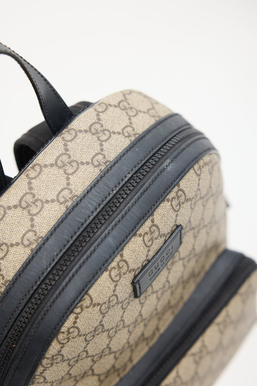 Gucci Beige & Black Monogram Backpack