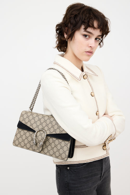 Gucci Leather Dionysus GG Supreme Monogram Bag