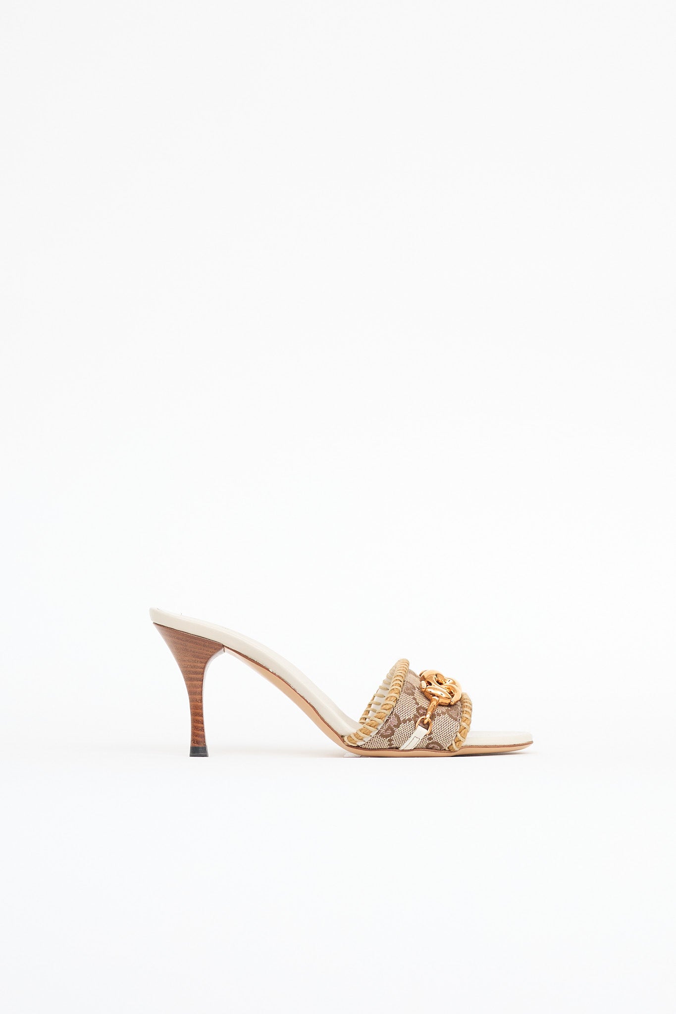 Gucci Monogram Whipstitch Mule