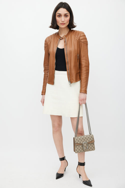 Gucci Brown & Silver Dionysus Monogram Bag