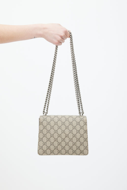 Gucci Brown & Silver Dionysus Monogram Bag