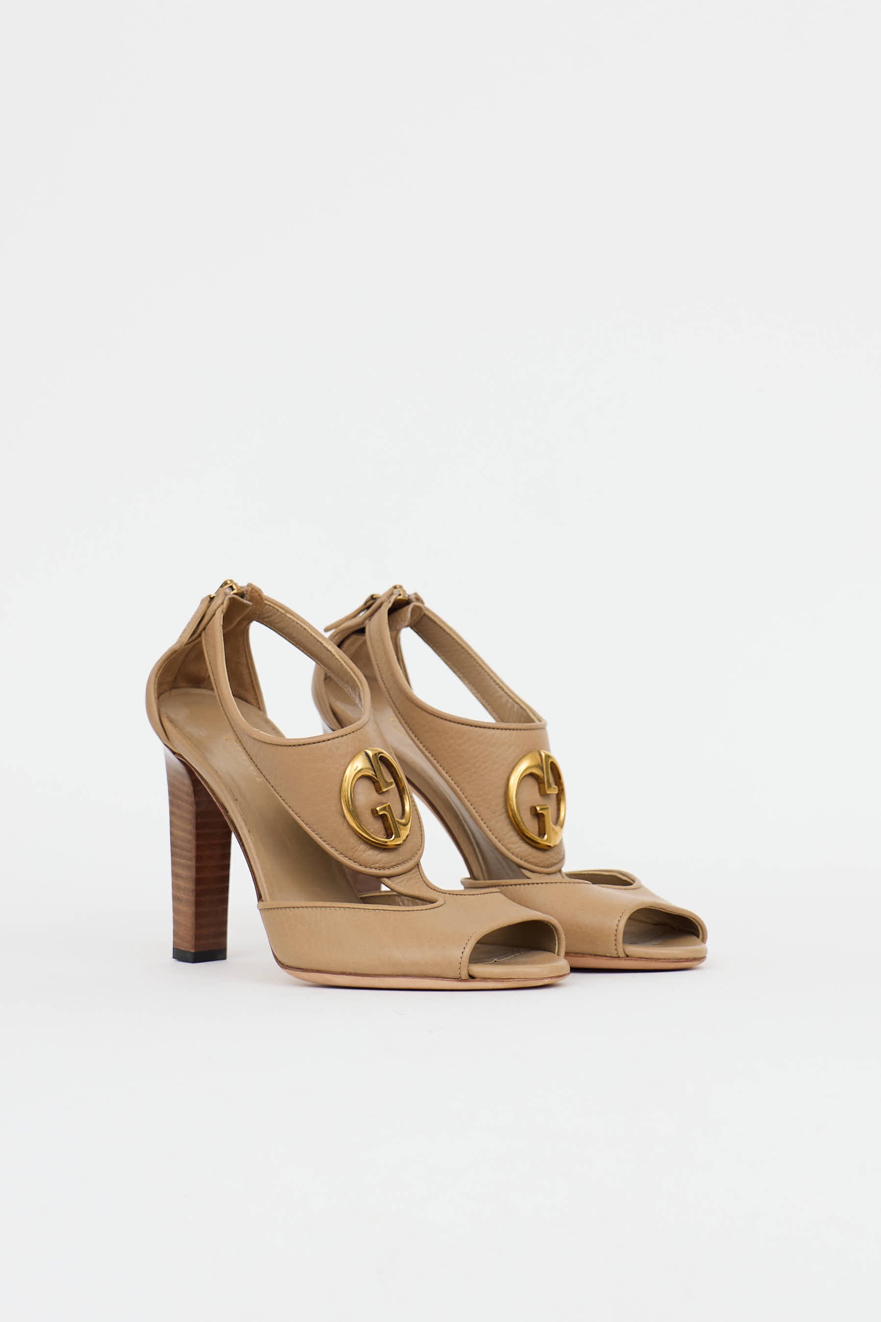 Gucci Leather 1973 GG Heels