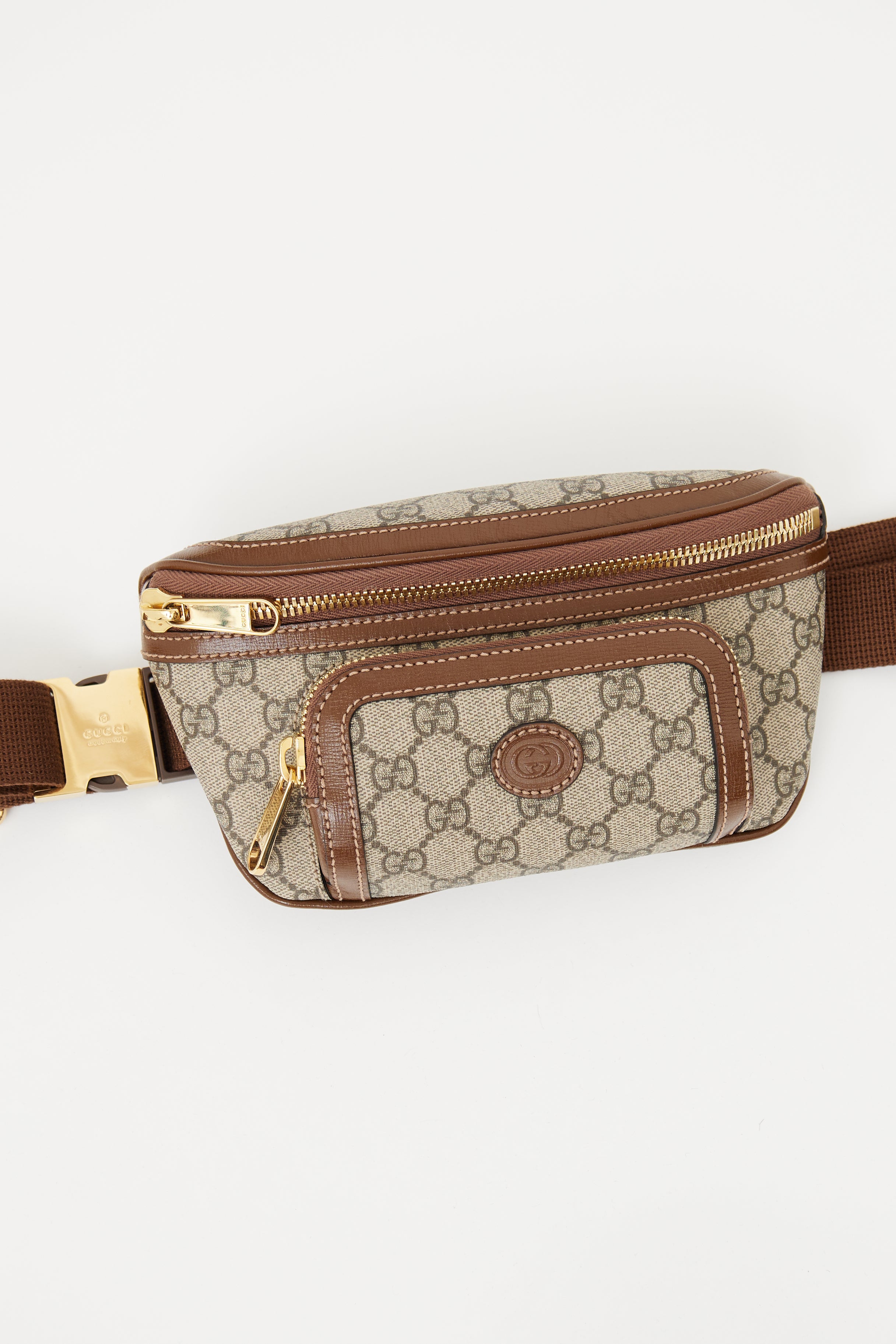 Gucci Brown Monogram Belt Bag