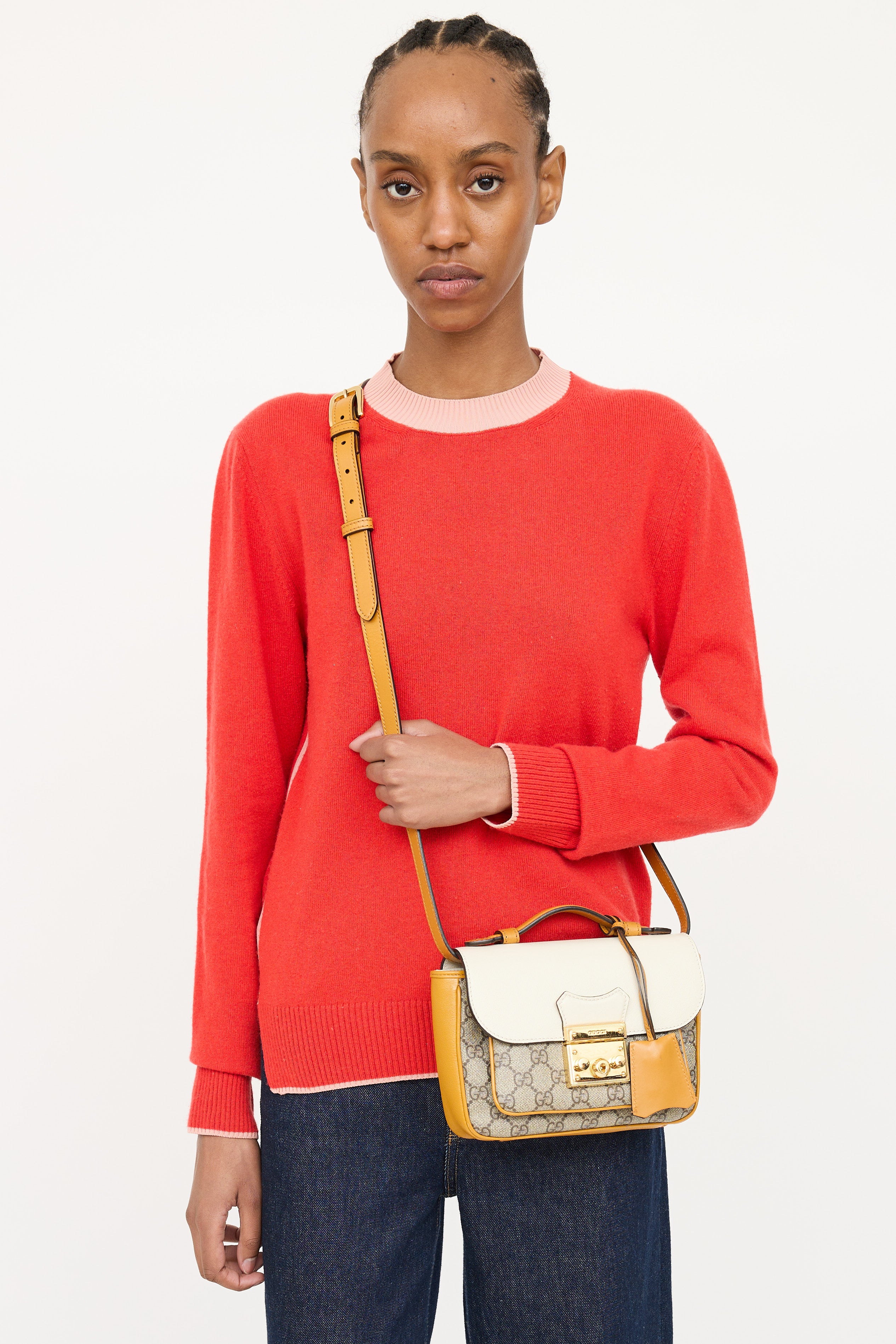 Gucci Mini Supreme Padlock Crossbody Bag