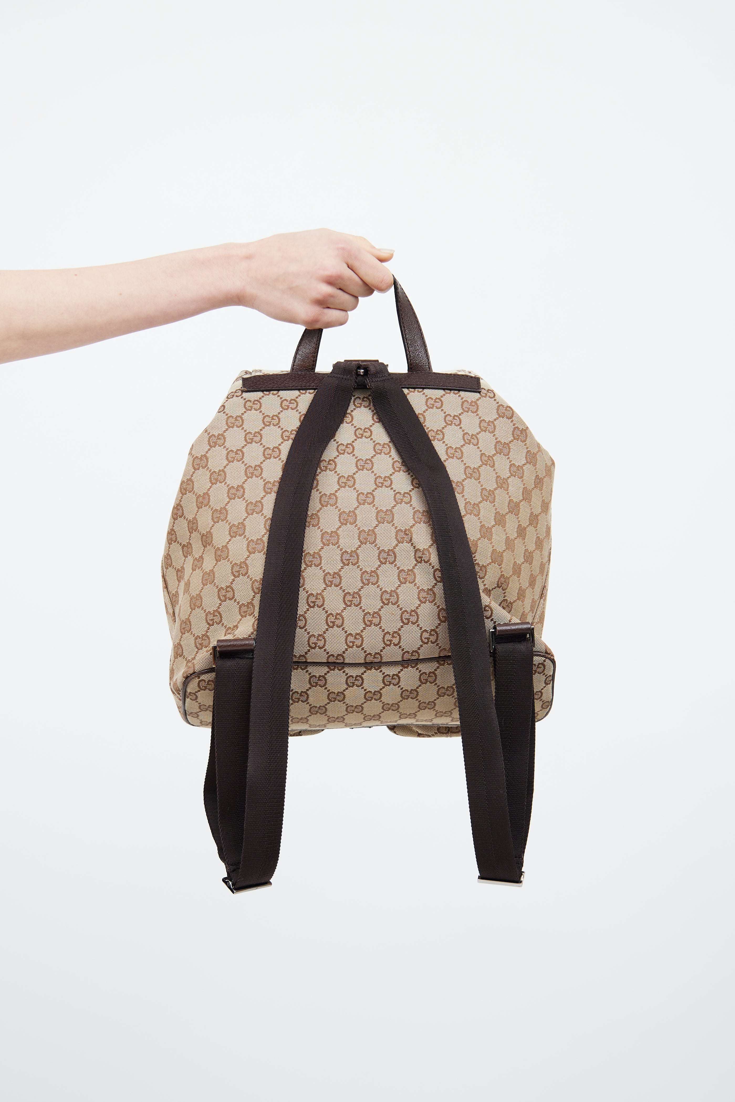 Gucci Beige Monogram Jackie Backpack