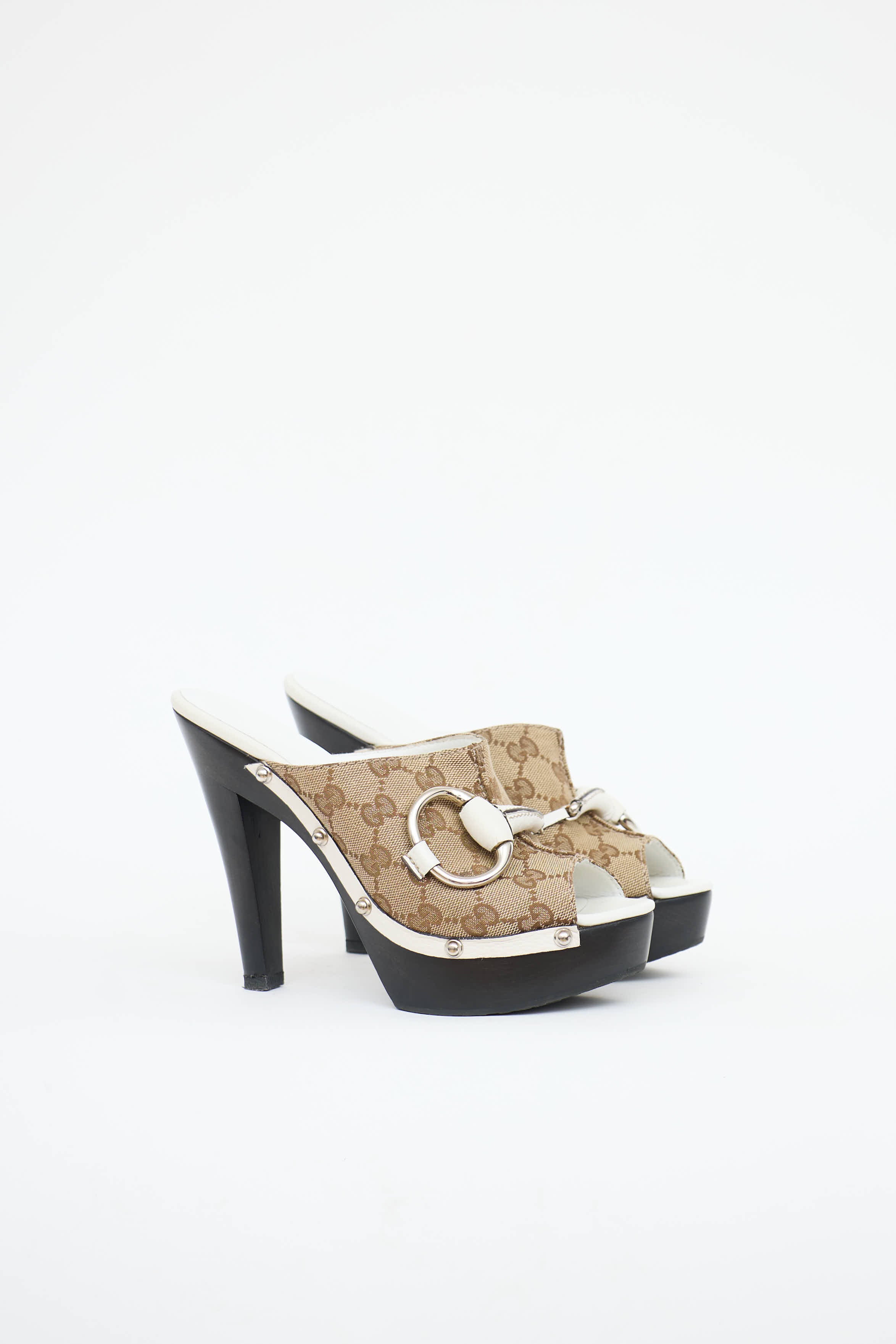 Gucci Canvas Horsebit Mule