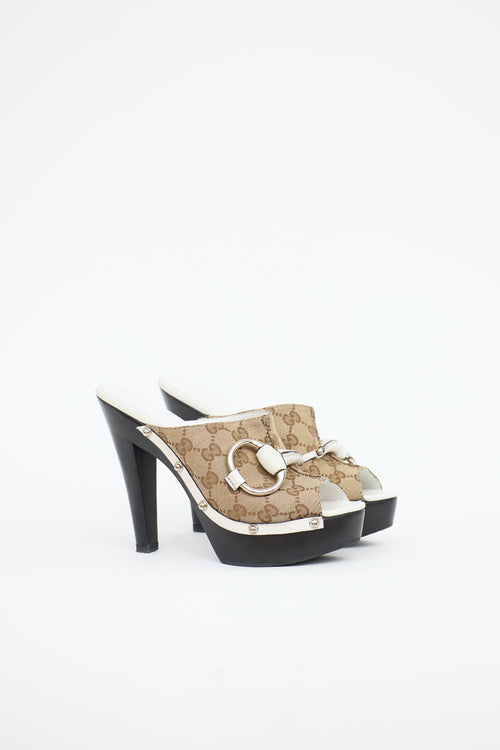 Gucci Canvas Horsebit Mule
