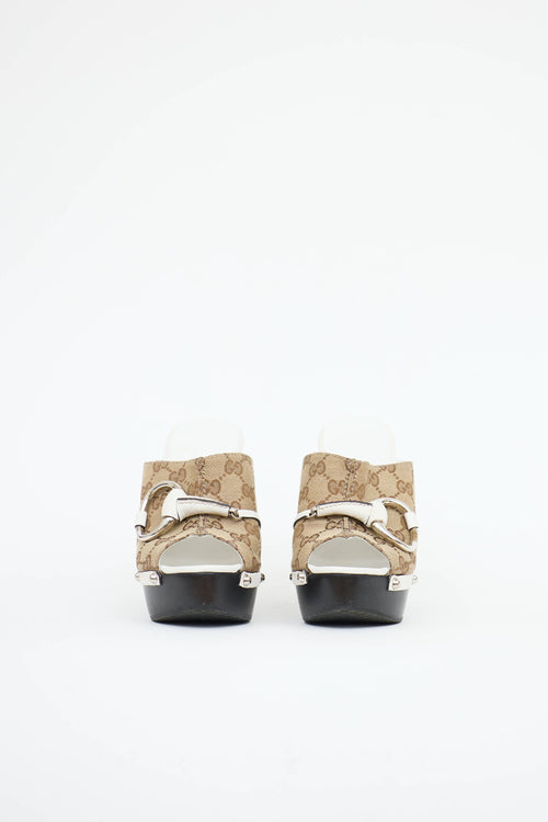 Gucci Canvas Horsebit Mule