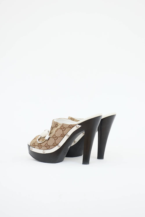 Gucci Canvas Horsebit Mule