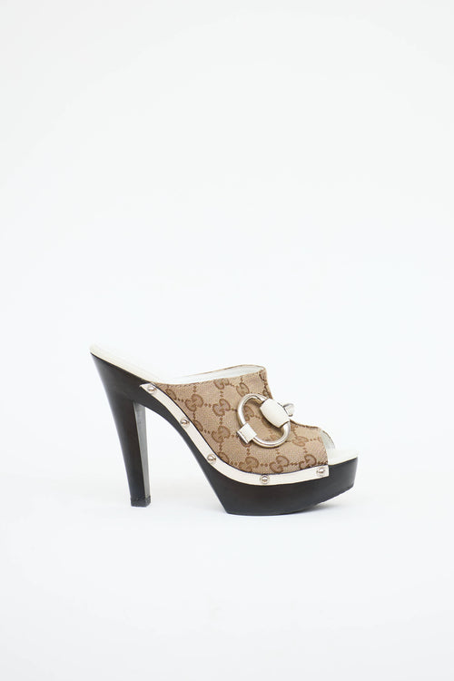 Gucci Canvas Horsebit Mule