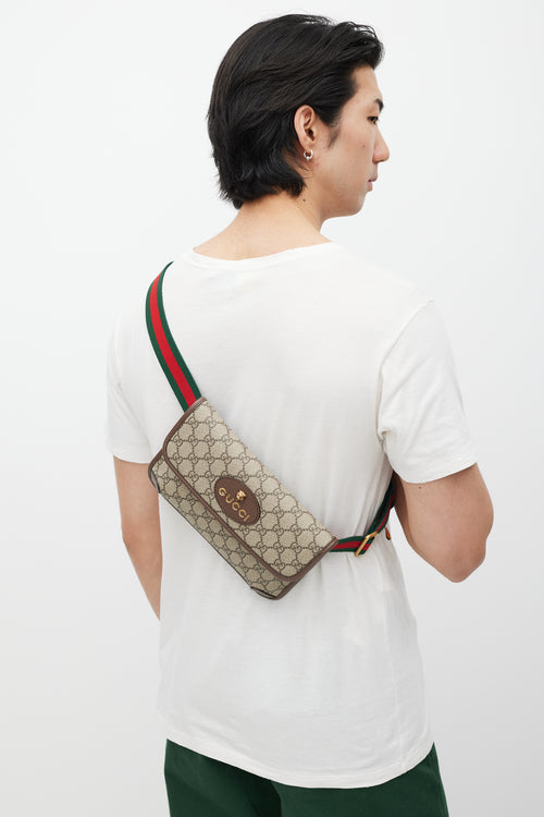 Gucci Brown & Multicolour Monogram Belt Bag
