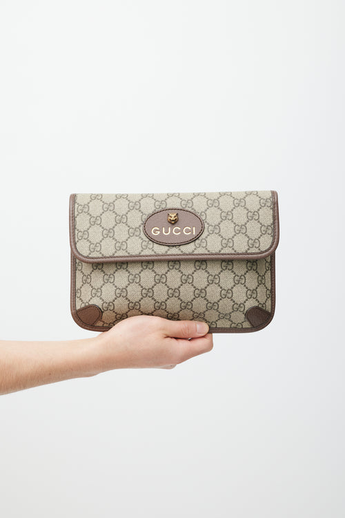 Gucci Brown & Multicolour Monogram Belt Bag
