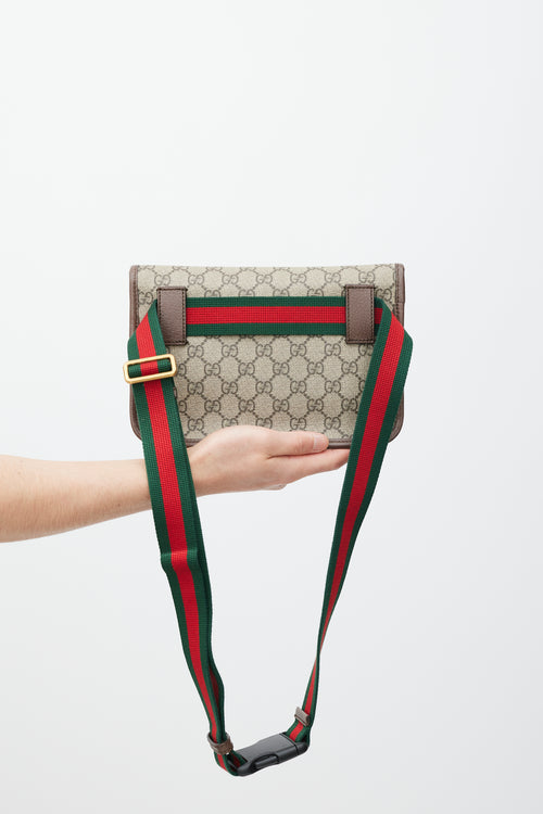 Gucci Brown & Multicolour Monogram Belt Bag