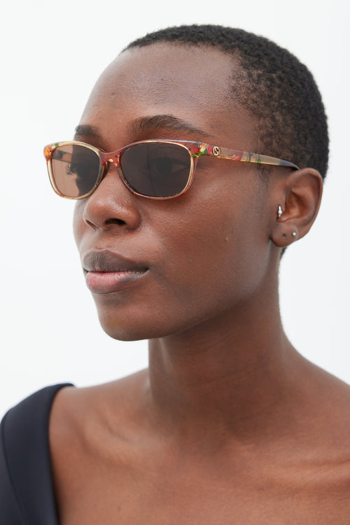 Gucci Beige & Multicolour GG 3699/N Rounded Sunglasses