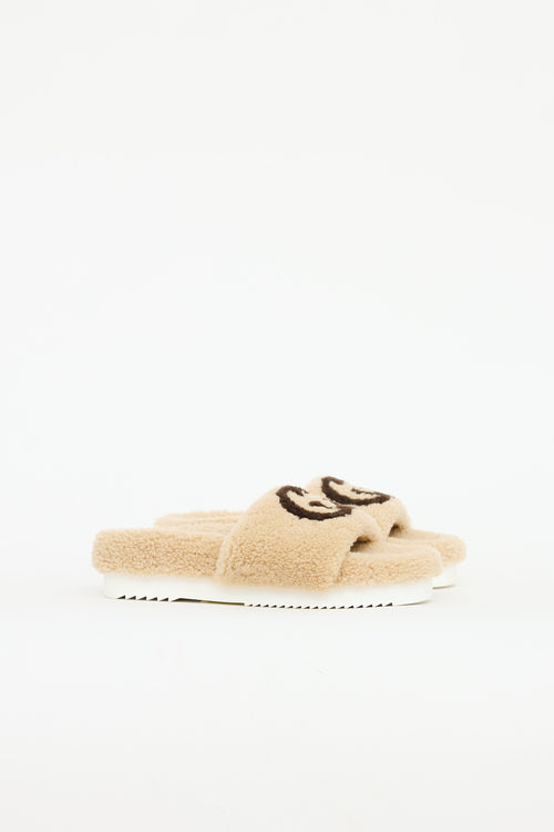 Gucci Shearling GG Slide