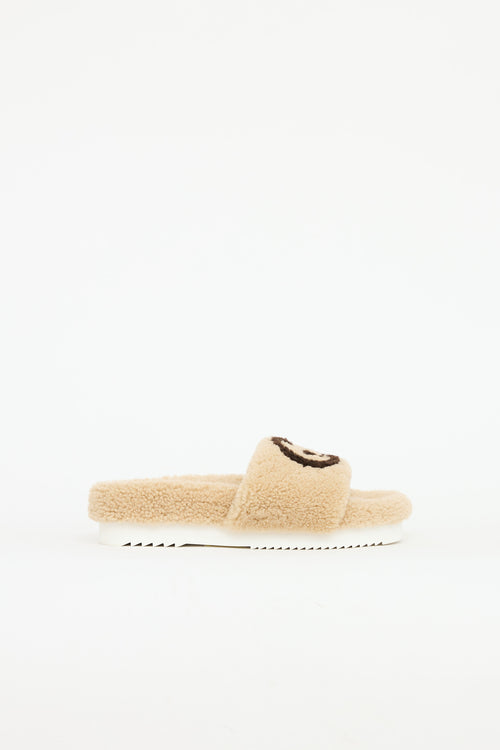 Gucci Shearling GG Slide