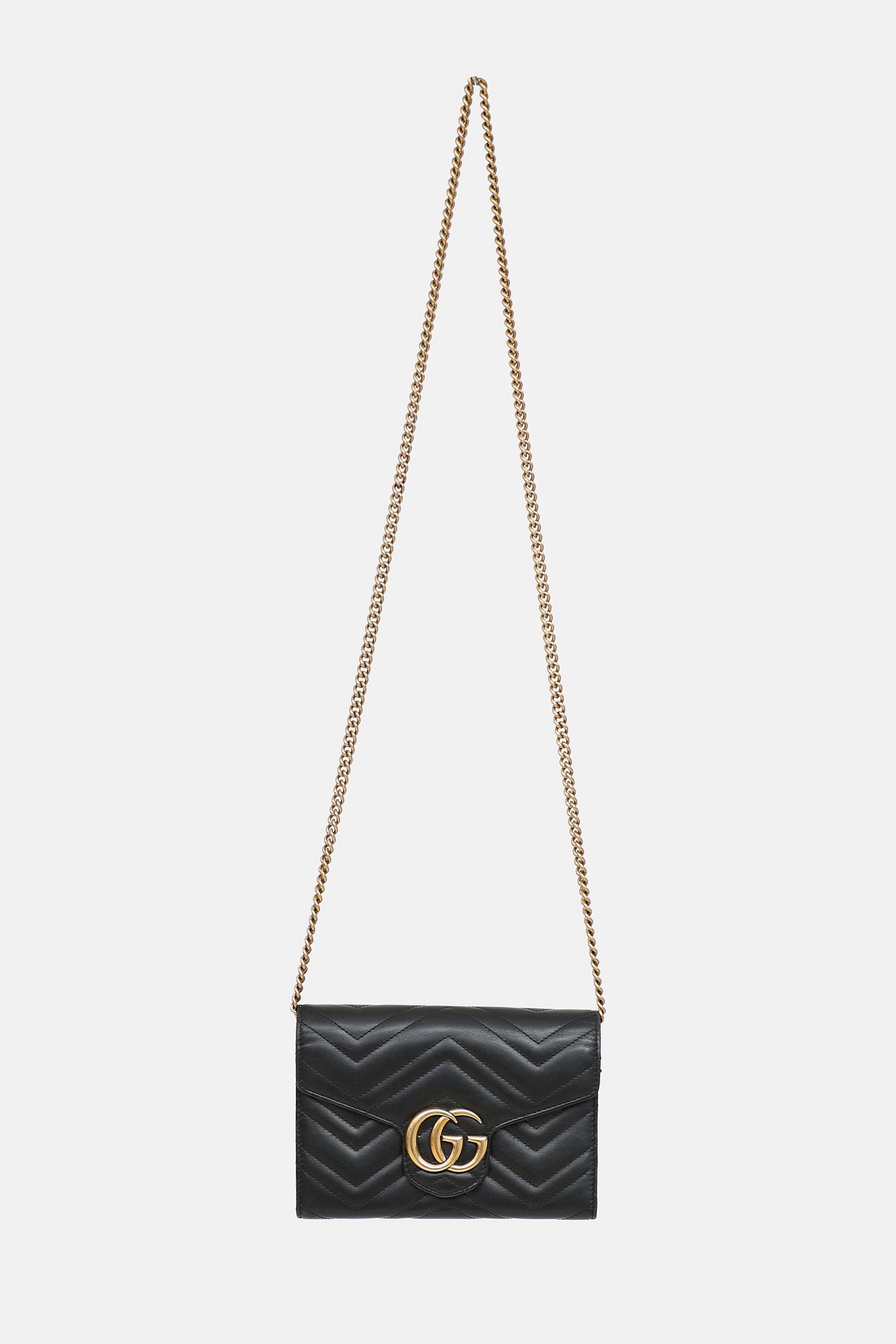 Gucci Marmont Matelassé Wallet On Chain Bag