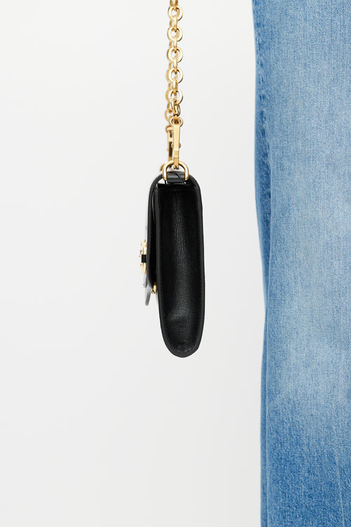 Gucci Black & Gold Patent Small 1955  Shoulder Bag