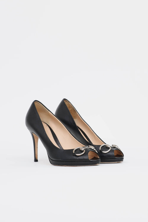Gucci Hollywood Peep Toe Pump