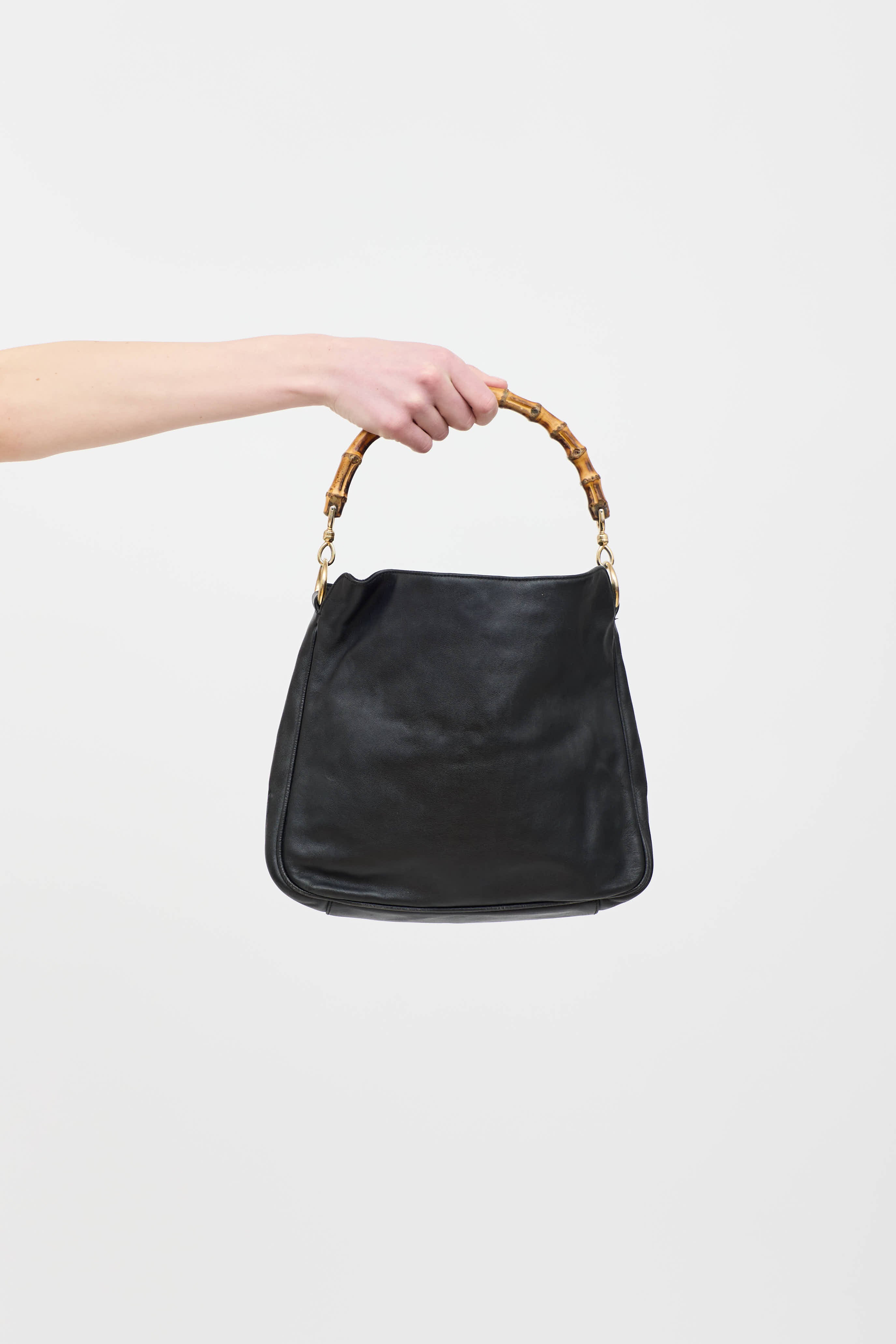 Gucci Leather Bamboo Shoulder Bag