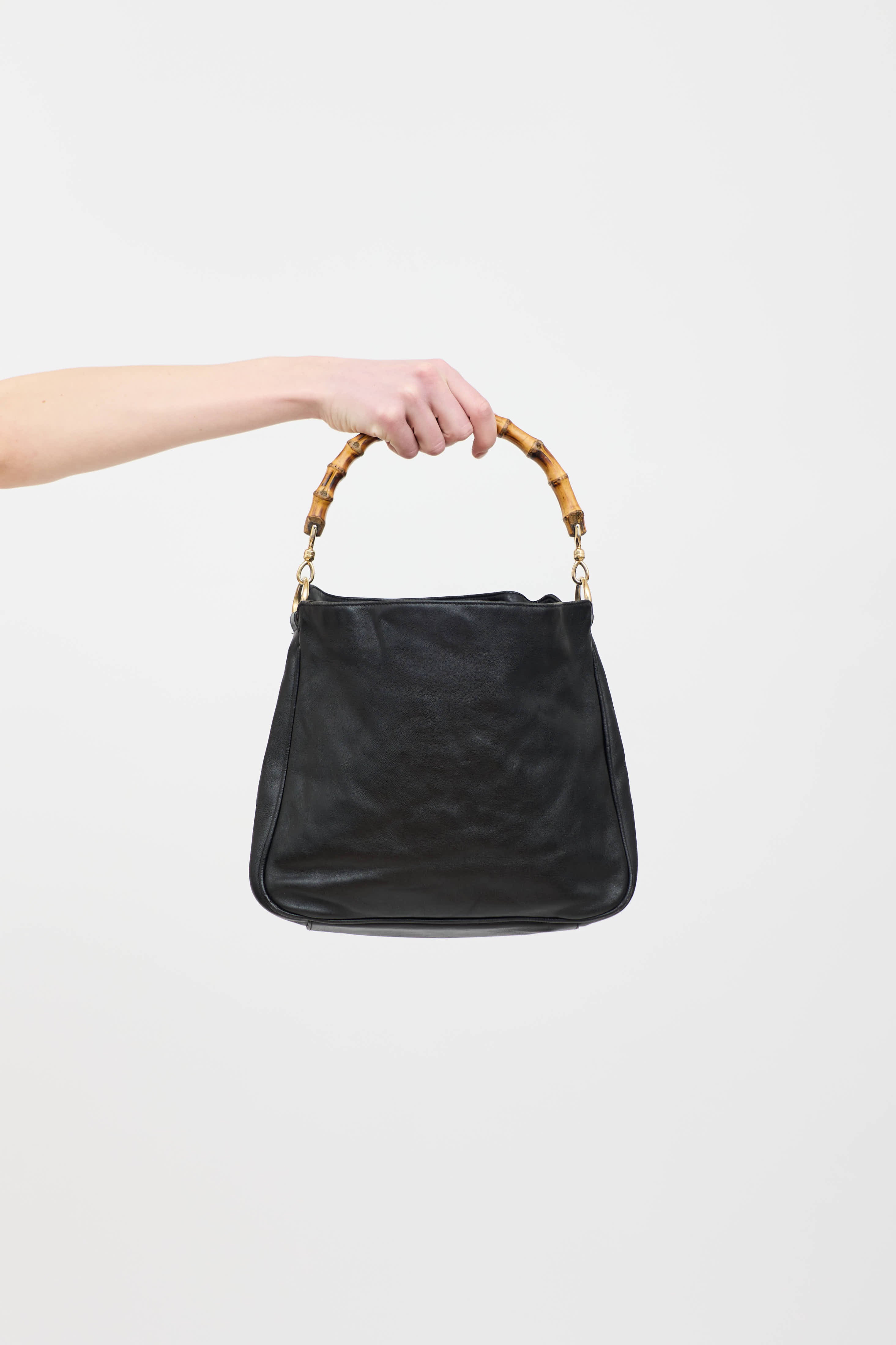 Gucci Leather Bamboo Shoulder Bag