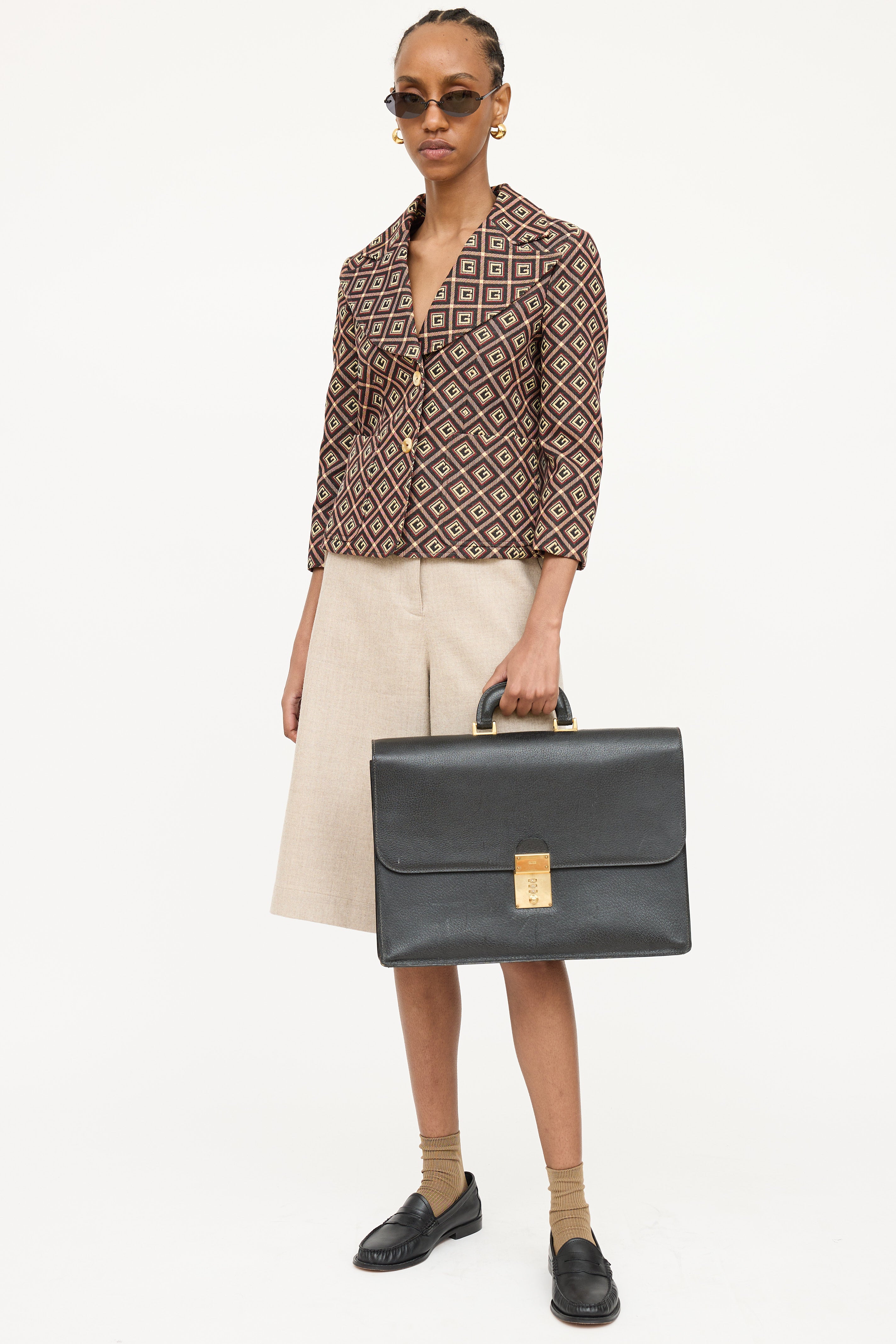 Gucci Vintage Combination Lock Brief Case