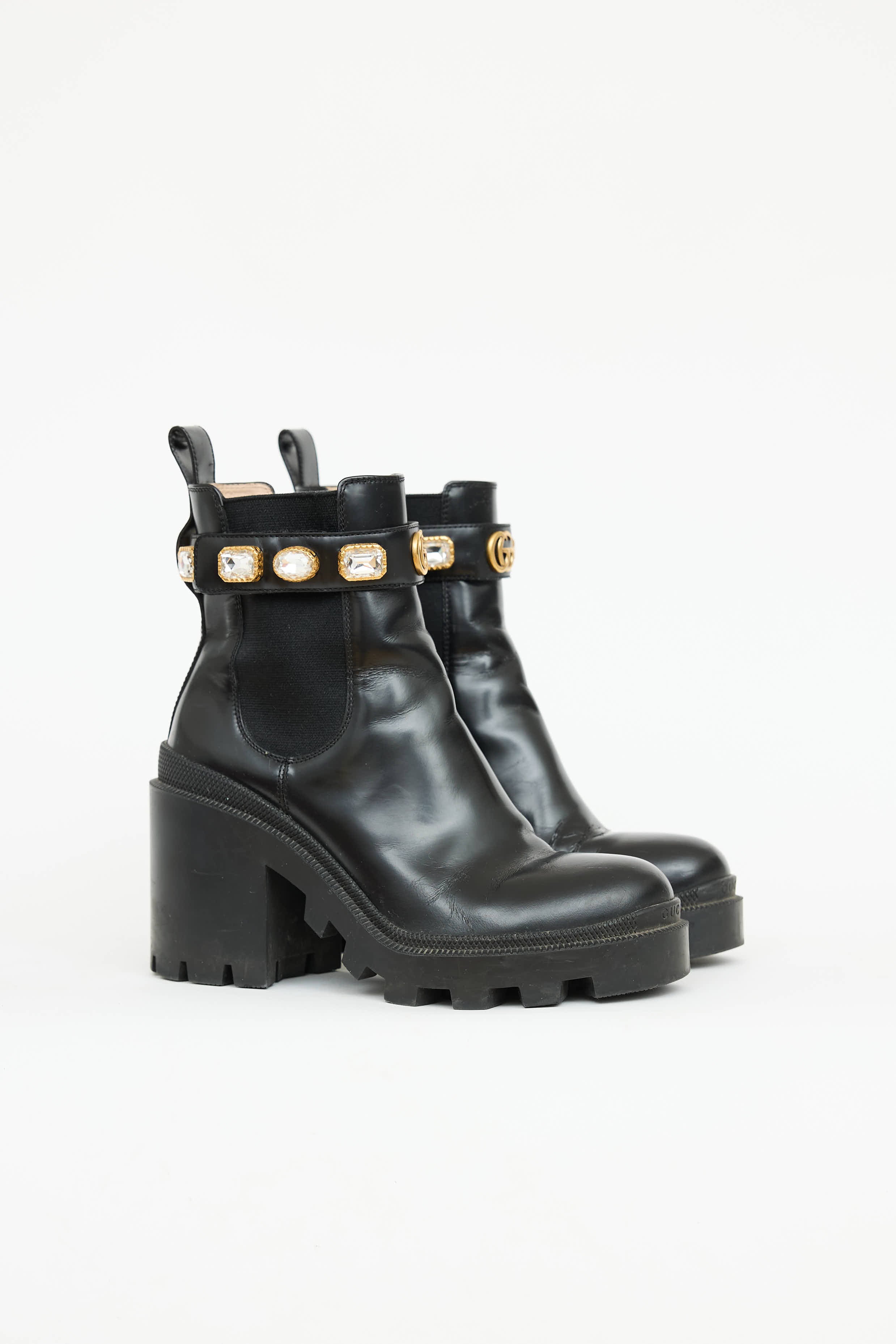 Gucci Crystal Combat Boot