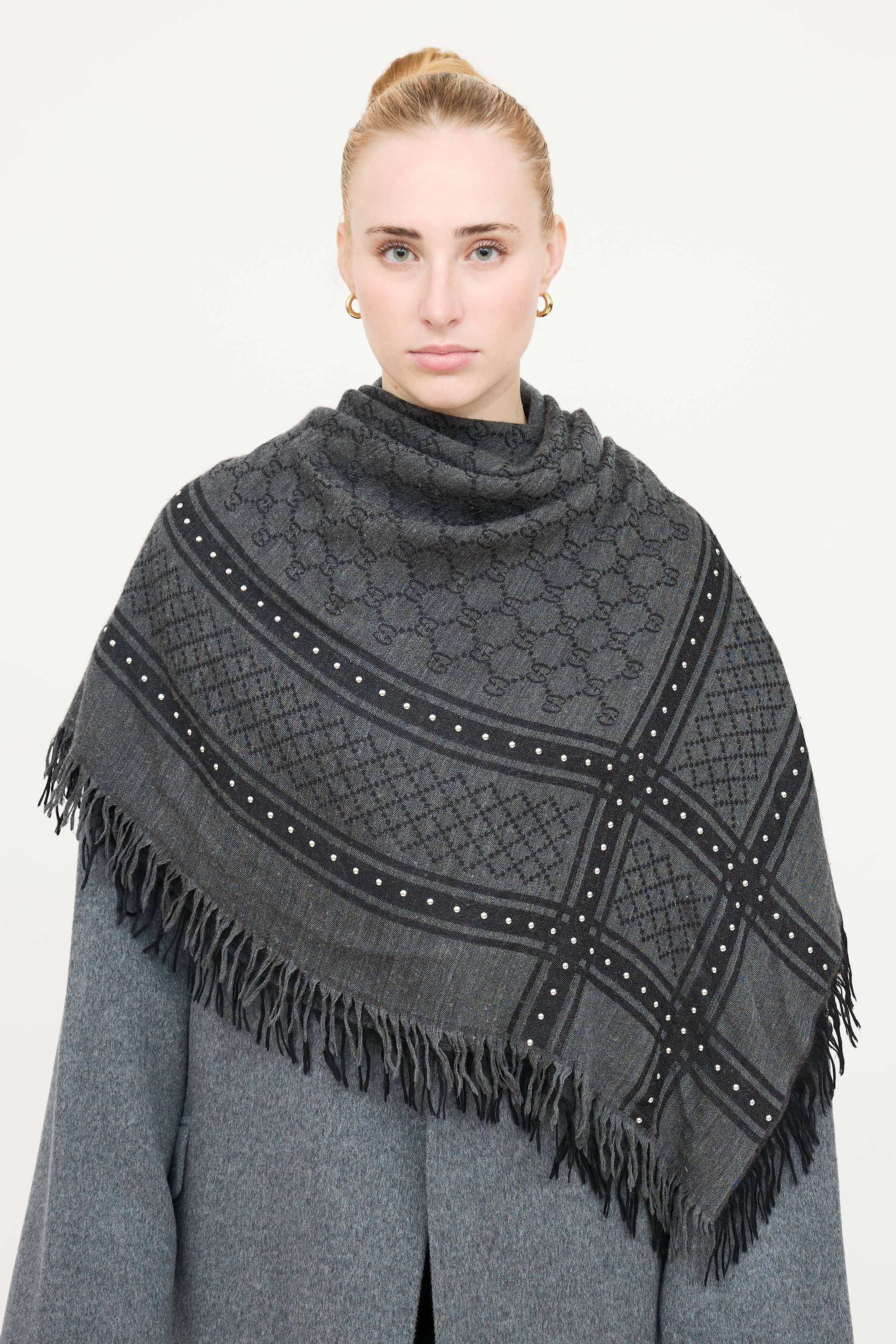 Gucci Guccissima Monogram & Stud Scarf