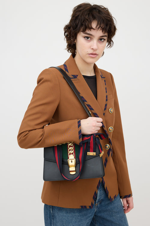 Gucci Leather Sylvie Chain Link Bag