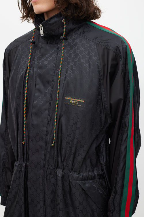 Gucci Black & Multicolour Nylon Monogram Jacket